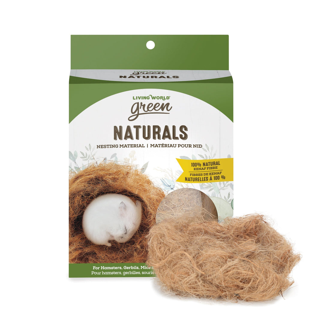 Matériau pour nid Naturals Living World Green en fibres de kenaf naturelles, 40 g (1,4 oz) - Boutique Le Jardin Des Animaux -Accessoire petit mammifèreBoutique Le Jardin Des Animaux61491