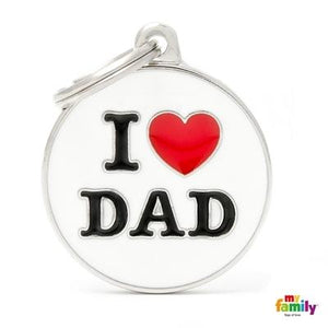 Médaille collection Charms, "I LOVE DAD", GRAND - Boutique Le Jardin Des Animaux -médailleBoutique Le Jardin Des AnimauxCH17LOVEDAD