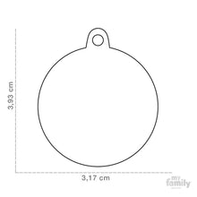 Load image into Gallery viewer, Médaille collection SHINE, CIRCLE GLITTER NOIR OS BLANC, GRAND - Boutique Le Jardin Des Animaux -médailleBoutique Le Jardin Des AnimauxGL05BLACK

