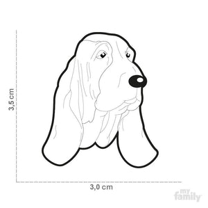 Médaille pour chien collection Friends, BASSET, Couleurs variées - Boutique Le Jardin Des Animaux -médailleBoutique Le Jardin Des AnimauxMF02