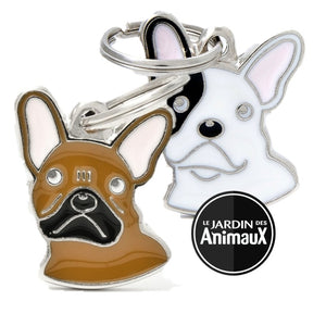 Médaille pour chien collection Friends, BOULEDOGUE FRANÇAIS, Couleurs variées - Boutique Le Jardin Des Animaux -médailleBoutique Le Jardin Des AnimauxMF24BLACK