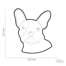 Load image into Gallery viewer, Médaille pour chien collection Friends, BOULEDOGUE FRANÇAIS, Couleurs variées - Boutique Le Jardin Des Animaux -médailleBoutique Le Jardin Des AnimauxMF24BLACK
