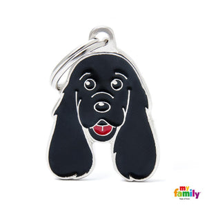 Médaille pour chien collection Friends, ÉPAGNEUIL COCKER, Couleurs variées - Boutique Le Jardin Des Animaux -médailleBoutique Le Jardin Des AnimauxMF12BLACK