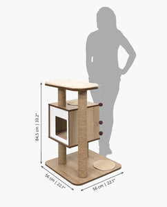 Meuble High Base Vesper – chêne, arbre à chat - Boutique Le Jardin Des Animaux -Griffoir, meuble et litBoutique Le Jardin Des Animaux52042