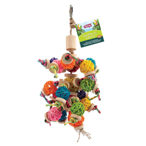 Mobile à fourrager avec balles en osier Tropical Trove Living World pour oiseaux - Boutique Le Jardin Des Animaux -Accessoire pour oiseauxBoutique Le Jardin Des Animaux81241