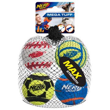 Nerf Dog Balles de sport ultrarésistantes moyennes, paquet de 4 - Boutique Le Jardin Des Animaux -jouet chienBoutique Le Jardin Des AnimauxVP6664