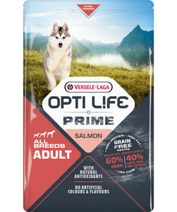 Nourriture Opti Life Prime chien toutes races au Saumon