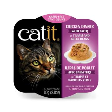 Repas pour chat Catit - Poulet avec tilapia et haricots verts 80g - Boutique Le Jardin Des Animaux -conserve pour chatBoutique Le Jardin Des Animaux44706