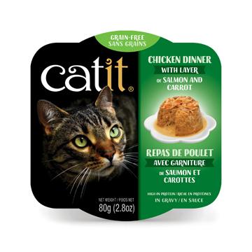 Repas pour chat Catit - Poulet, Saumon et carottes 80g - Boutique Le Jardin Des Animaux -conserve pour chatBoutique Le Jardin Des Animaux44702