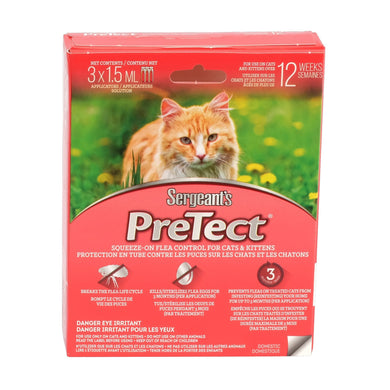 Sergeant's tubes à presser topiques anti-puce pour chat boite de 3 tubes - Boutique Le Jardin Des Animaux -anti-parasitaire pour chatBoutique Le Jardin Des Animaux50138