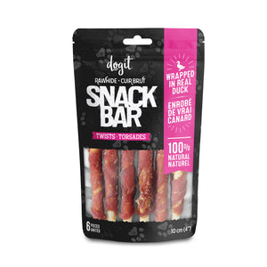 Torsades de cuir brut enrobés de canard Snack Bar Dogit