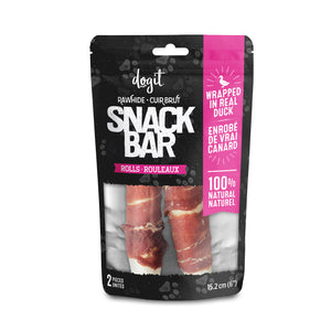 Torsades de cuir brut enrobés de canard Snack Bar Dogit