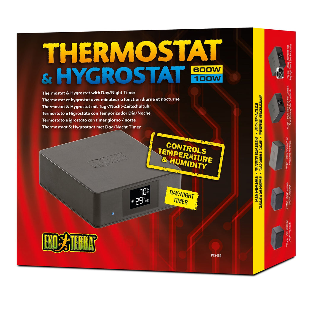 Thermostat (600W)/hygrostat (100W) Exo Terra avec minuteur, diurne et nocturne - Boutique Le Jardin Des Animaux -temperatureBoutique Le Jardin Des Animaux